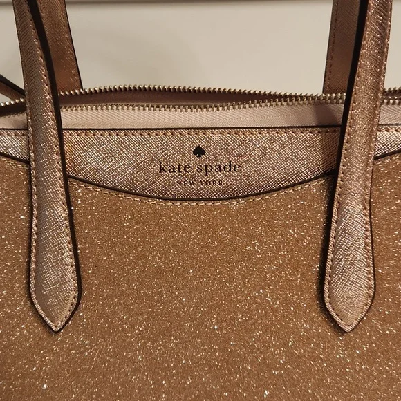 kate spade rose gold glitter purse - Picture 2 of 4